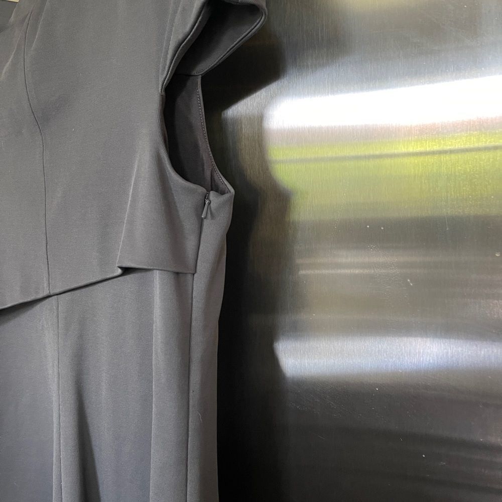 Helmet Lang Gray Twist Neck Ribbed Dress Large NWT - Picture 12 of 13